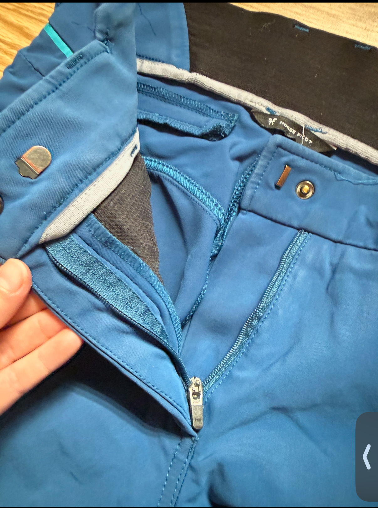 Pantalon X design bleu