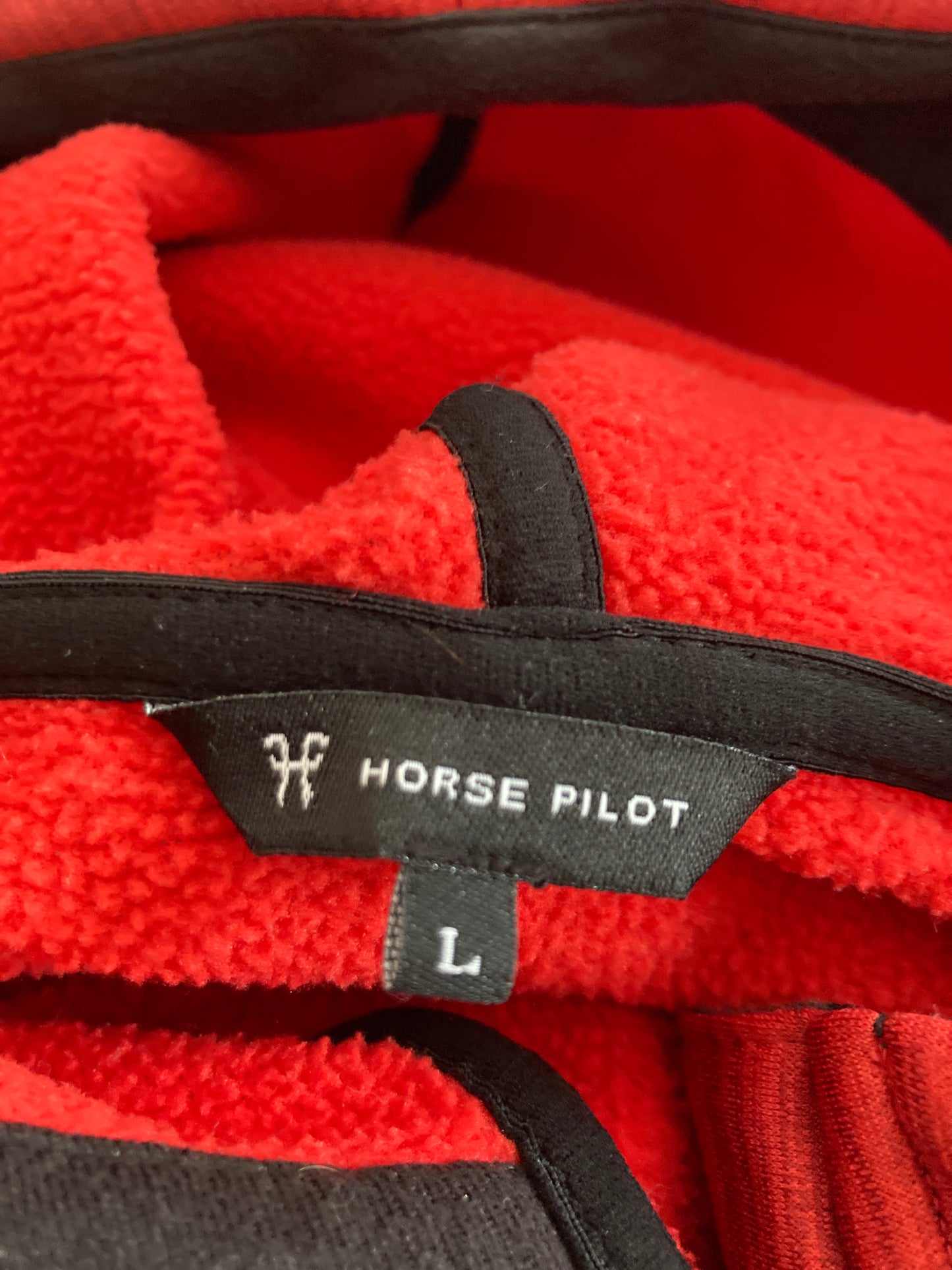 Red lightweight hooded jacket