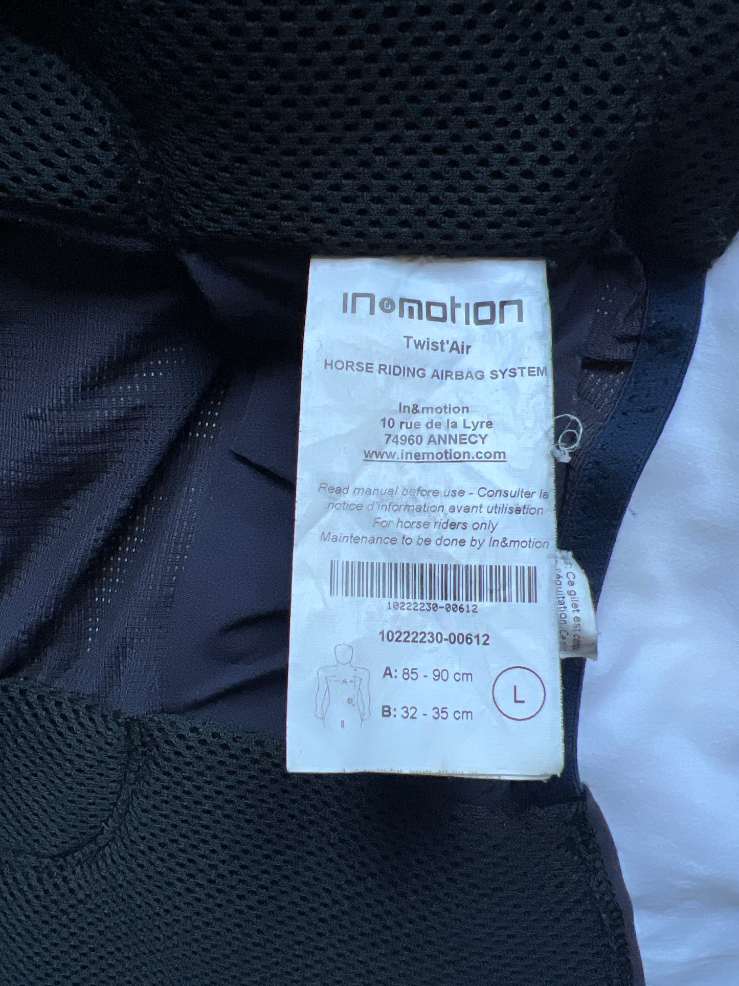 GILET AIRBAG ÉQUITATION TWIST'AIR•