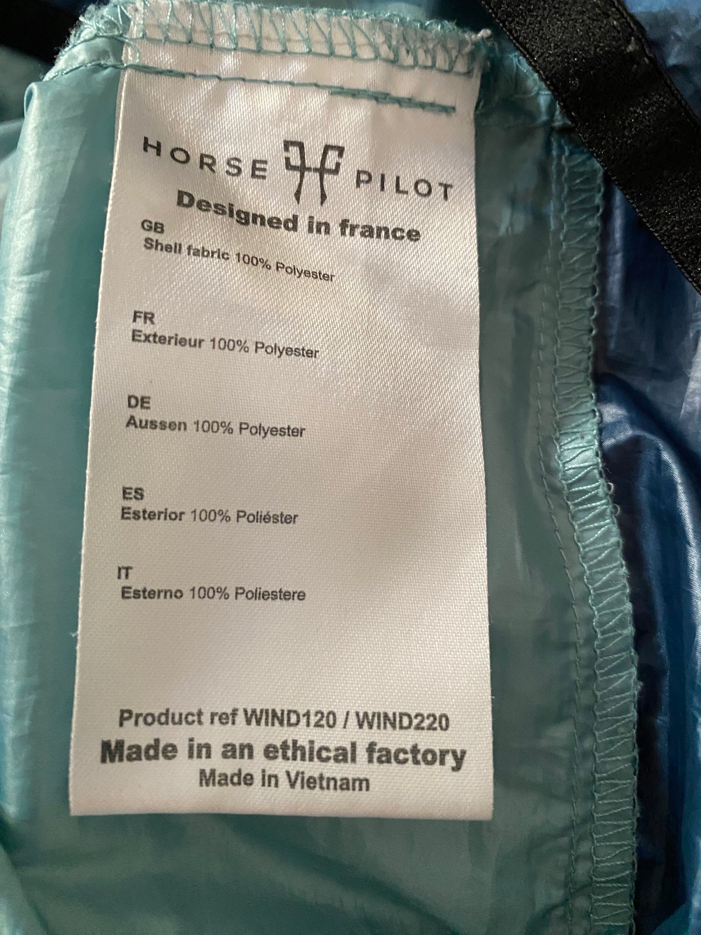 Veste imperméable bleu