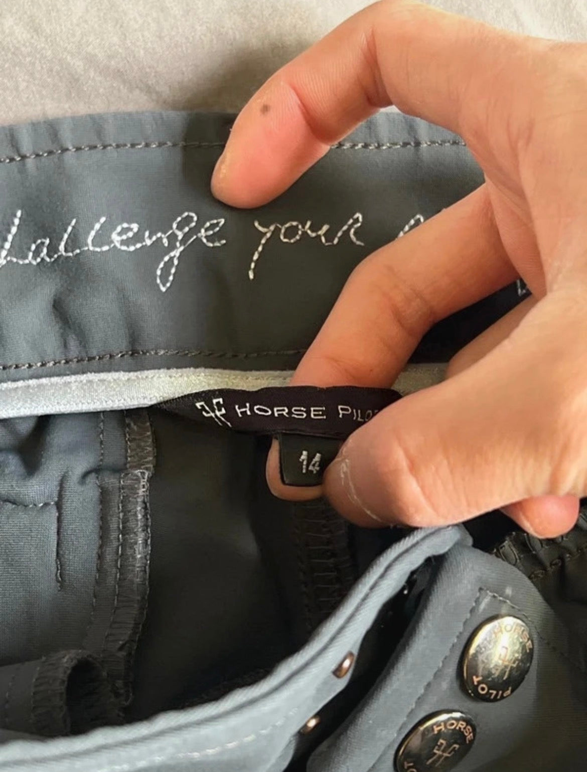 Pantalon Horse Pilot gris