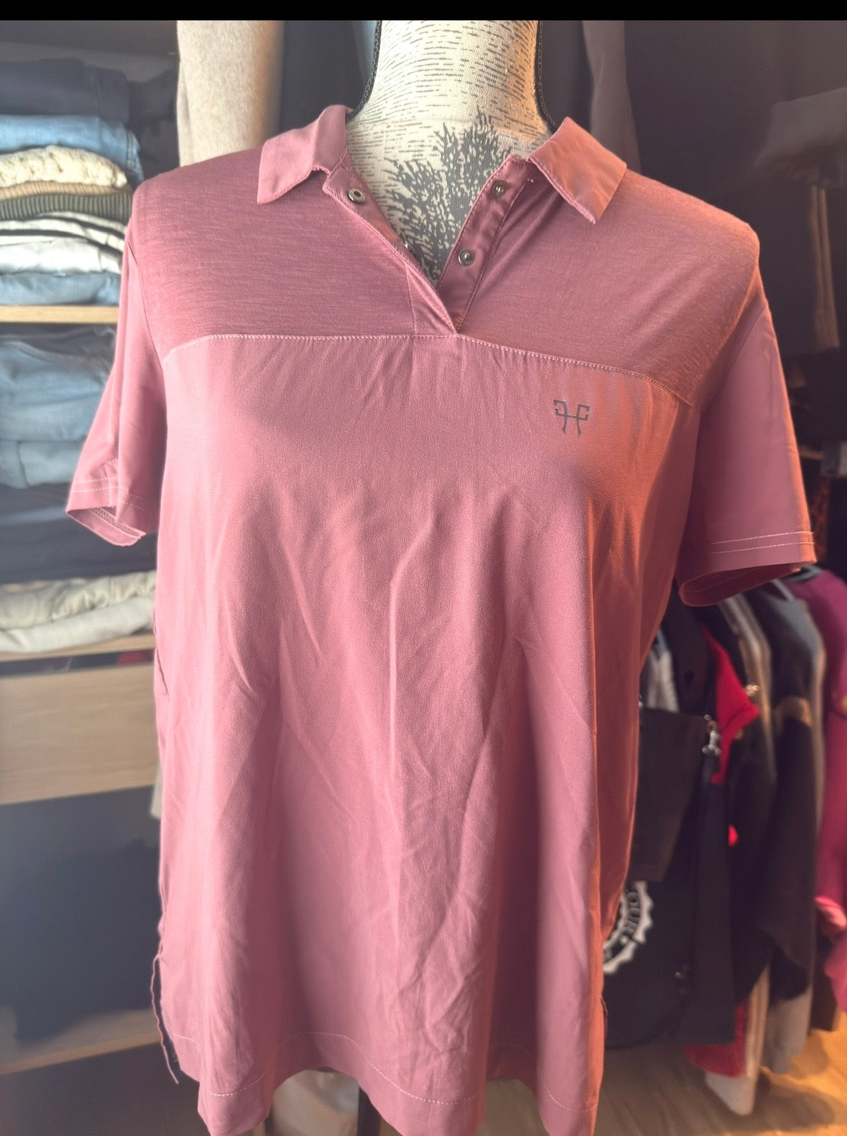 Ariia Polo Dark Pink • Reit-Trainingspoloshirt
