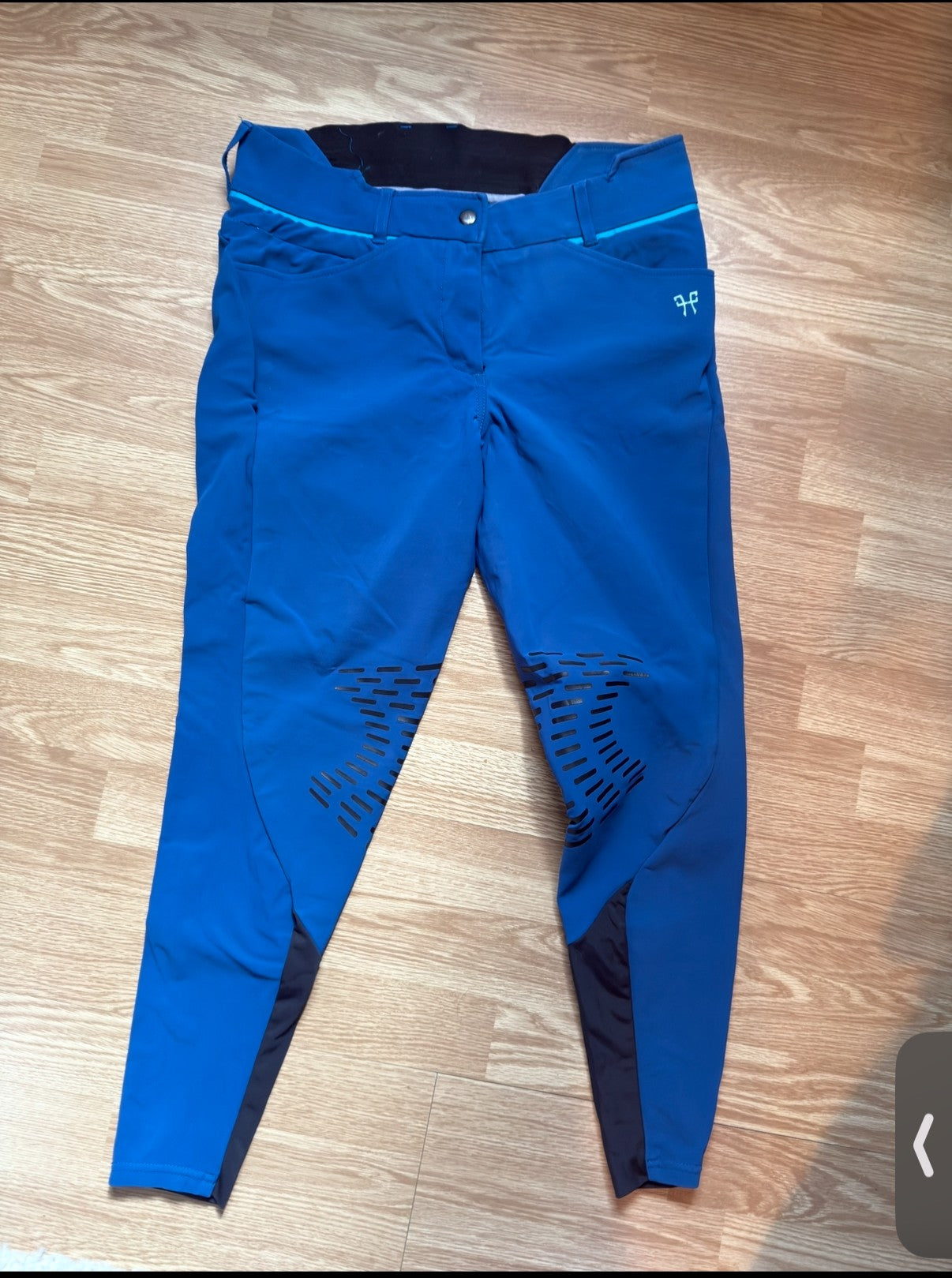 Pantalon X design bleu