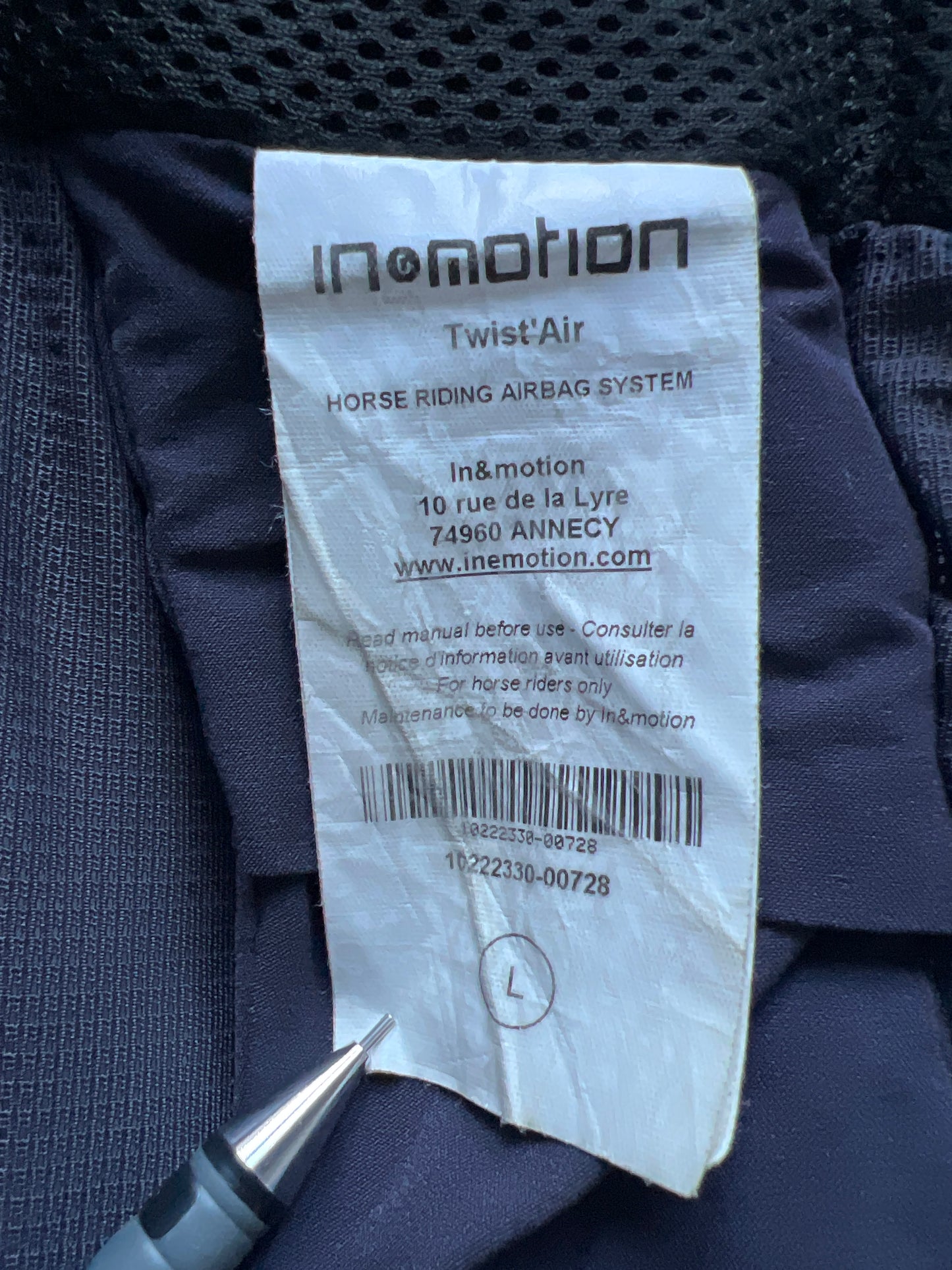 GILET AIRBAG ÉQUITATION TWIST'AIR•