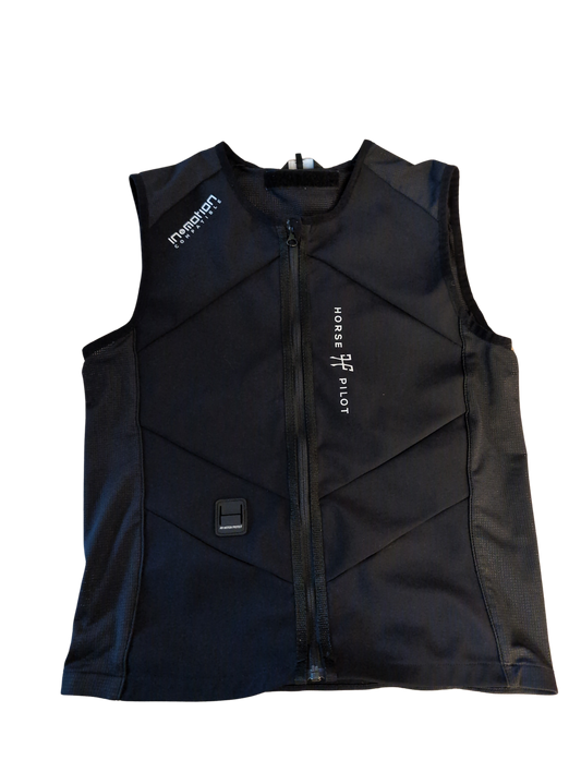 SURGILET NOIR COMPATIBLE AVEC GILET AIRBAG POUR CAVALIER HORSE PILOT•