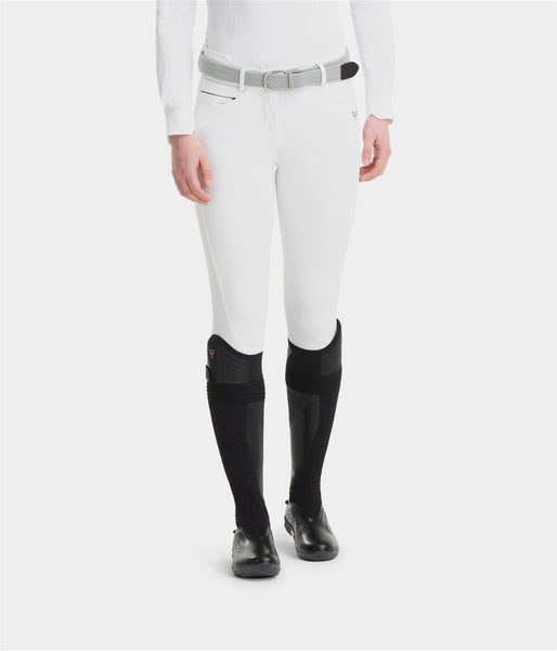 X-Design • Pantalon d’équitation grip femme Blanc / Gris
