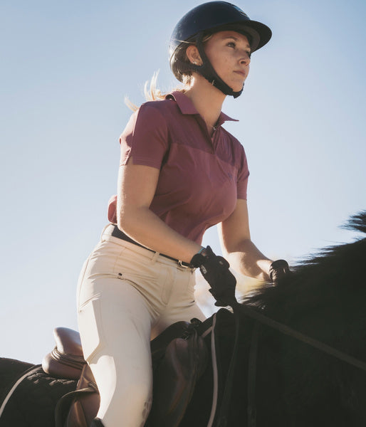 Ariia Polo Dark Pink • Reit-Trainingspoloshirt