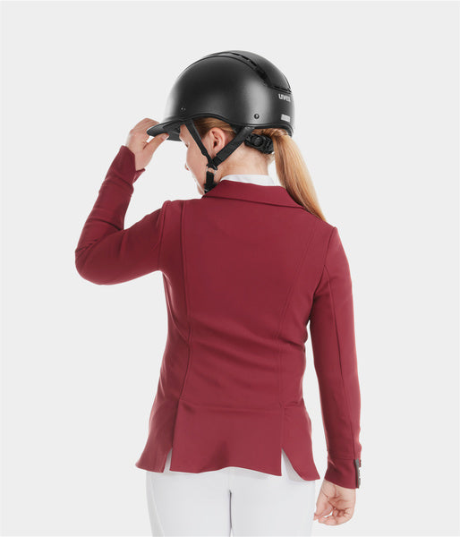 La veste d'équitation fille pour concours hippique dark red
