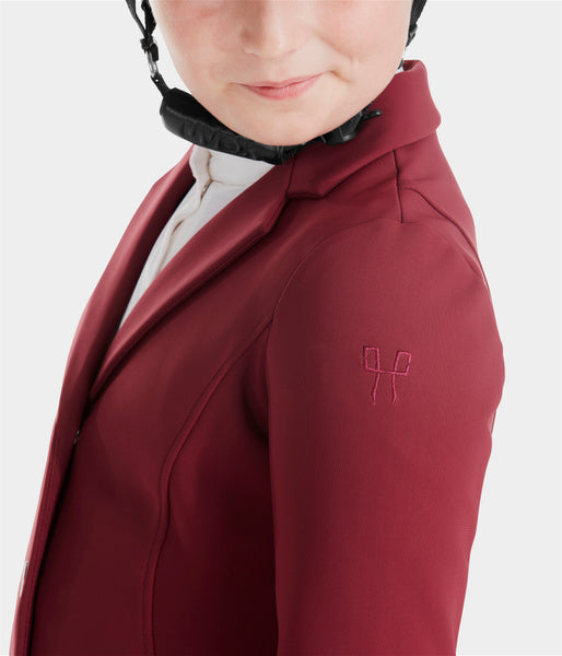 La veste d'équitation fille pour concours hippique dark red