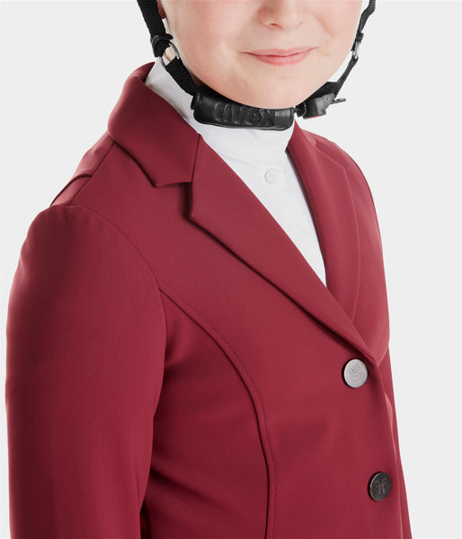 La veste d'équitation fille pour concours hippique dark red