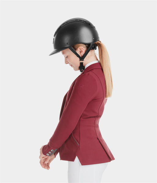 La veste d'équitation fille pour concours hippique dark red