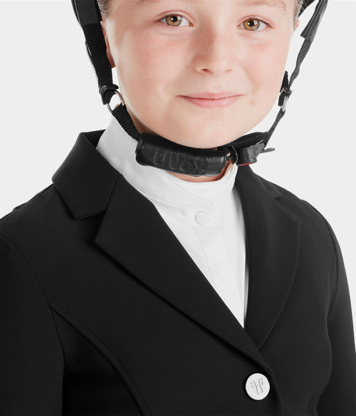 La veste d'équitation fille pour concours hippique noire