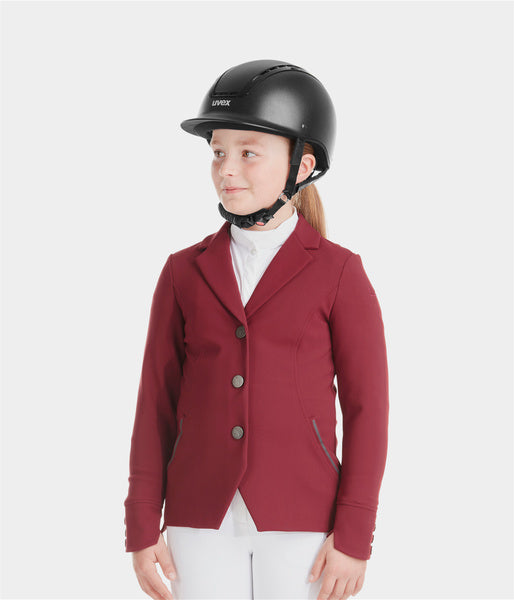 La veste d'équitation fille pour concours hippique dark red