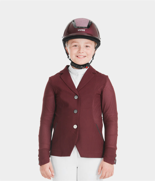 Veste de concours fille été pour compétitions burgundy