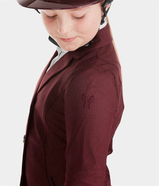 Veste de concours fille été pour compétitions burgundy