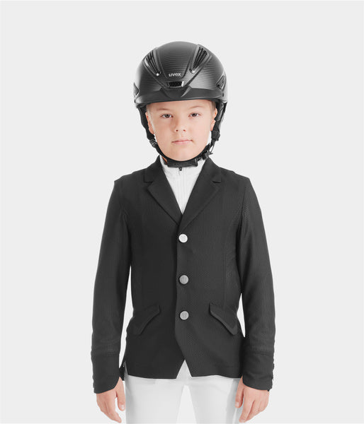 Veste de concours d'été garçon compétition noire