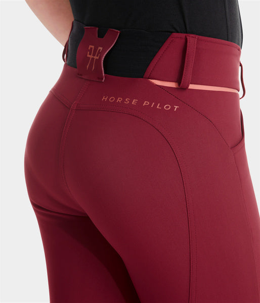 X-design fille: pantalon équitation jeune cavalière dark red