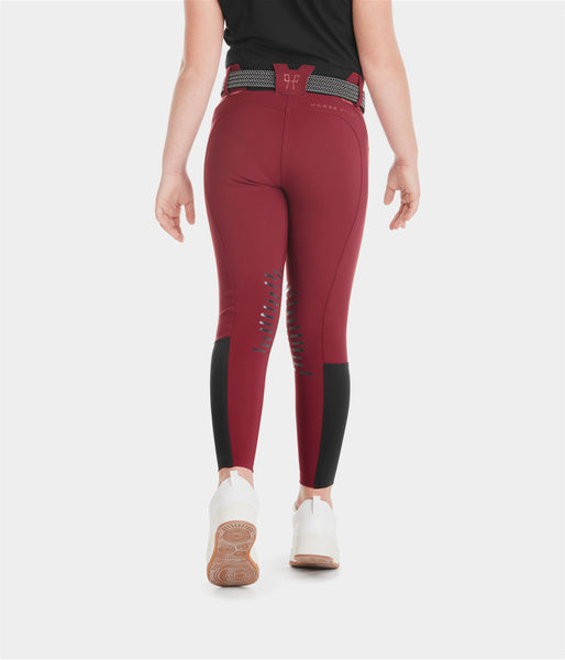 X-design fille: pantalon équitation jeune cavalière dark red