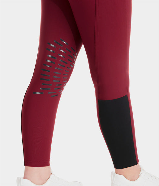 X-design fille: pantalon équitation jeune cavalière dark red
