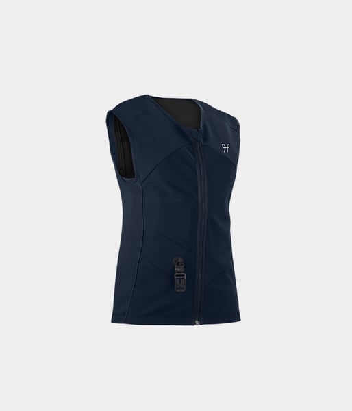 Blue overvest compatible with Airbag vest for rider